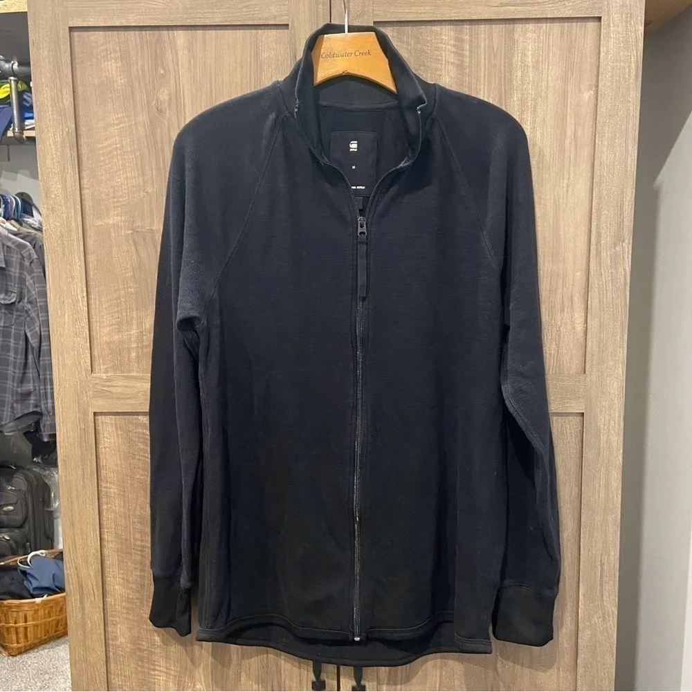 G-Star Raw Medium Jirgi Top Jacket Mock Neck Full Zip Black
